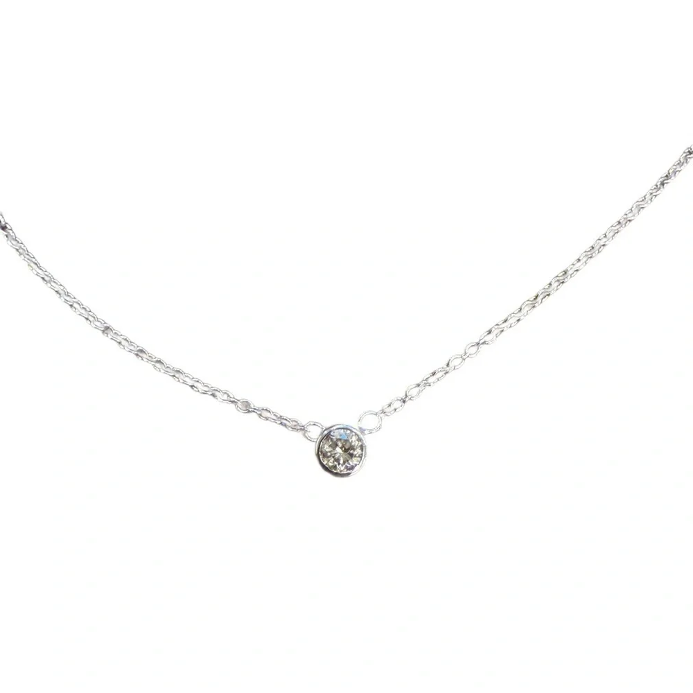 Elegant Sterling Silver 925 Necklace with Crystal Pendant Adjustable Chain